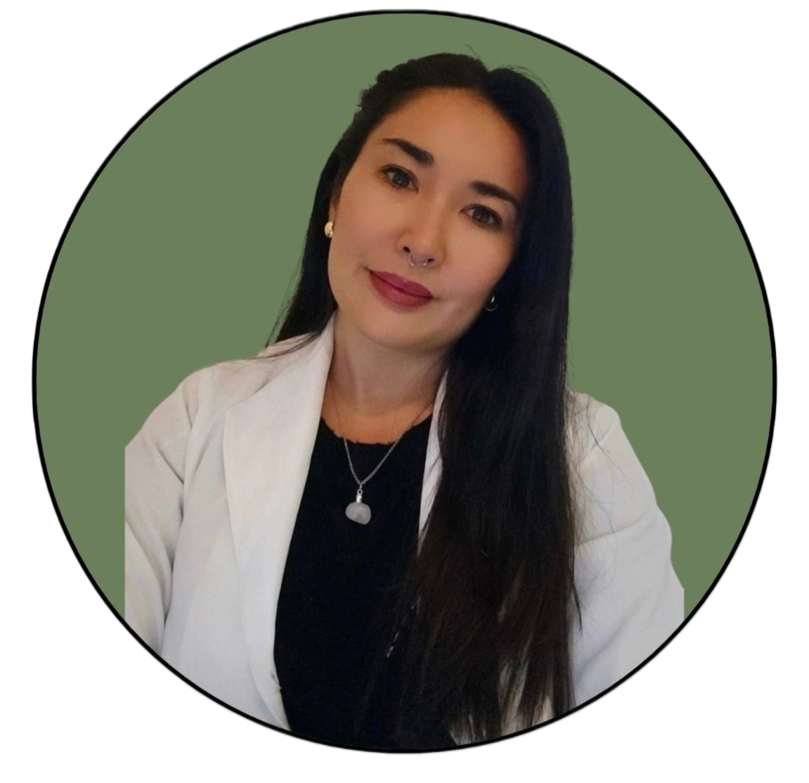 Mariana Julieta, Licenciada en Nutrición, en su consultorio