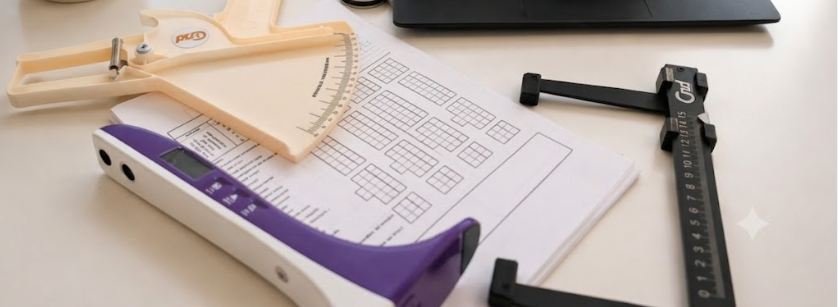 Evaluación antropométrica con cinta métrica y planilla
